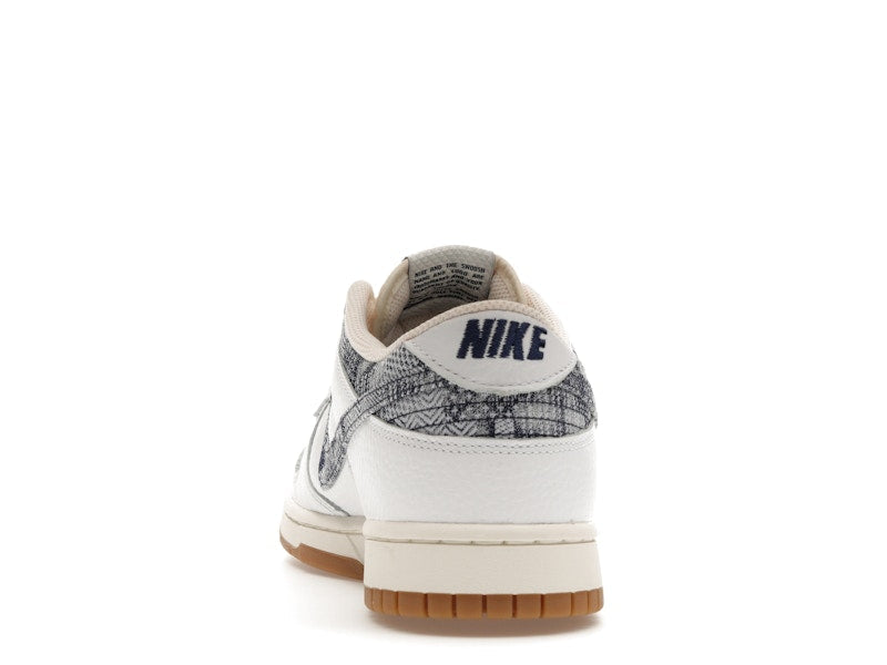 Nike Dunk Low Washed Denim White Midnight Navy - White/Midnight Navy-Gym Red-Sail - FN6881-100 - 27