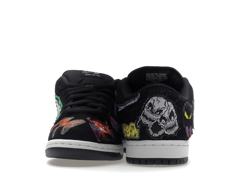 Nike Dunk Sb Low Pro Qs Neckface - Black/White-Multi Color - DQ4488-001 - 28