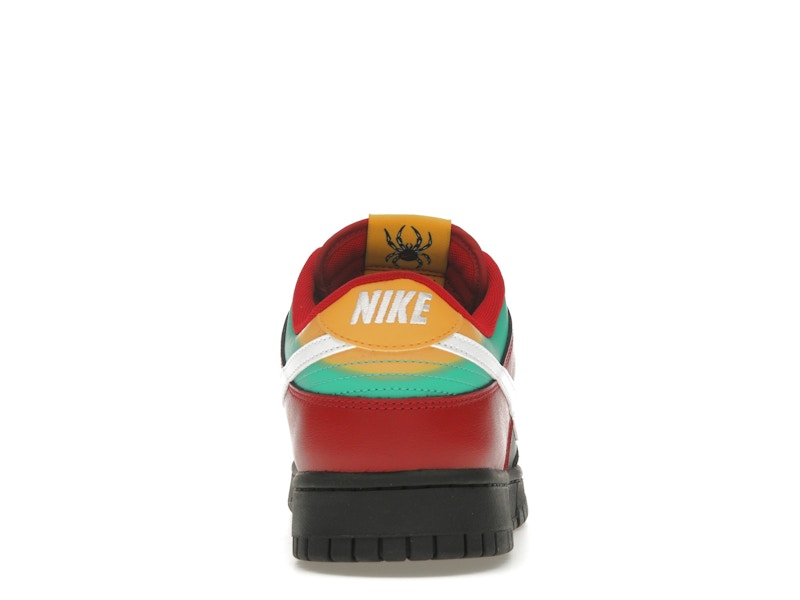 Nike Dunk Low Biker Tattoos - Black/White/Gym Red/University Gold/Atomic Teal - FZ3057-001 - 28