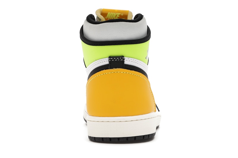 Air Jordan 1 Retro High White Black Volt University Gold