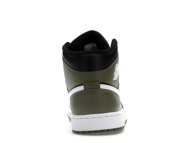 Air Jordan 1 Mid Black White Olive