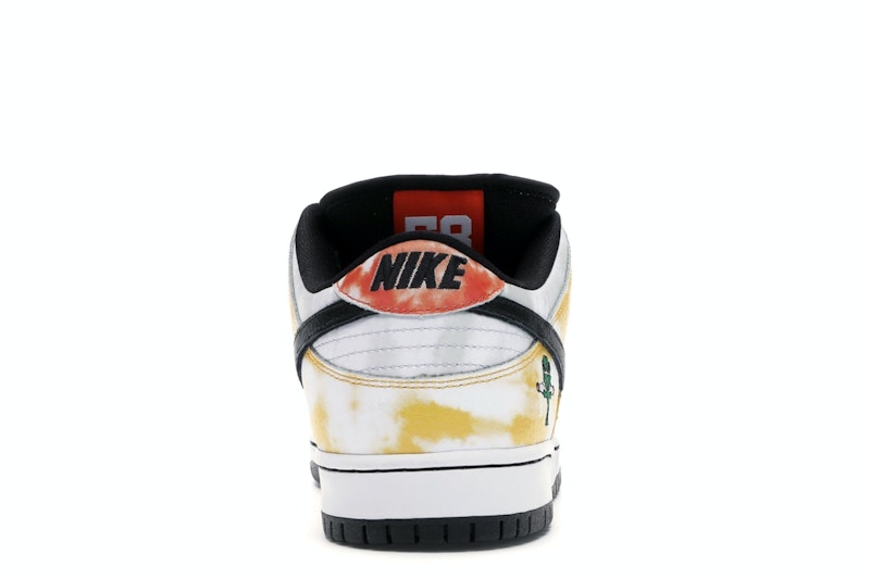 Nike SB Dunk Low Raygun Tie-Dye White - White/Black-Orange Flash - BQ6832-101 - 28