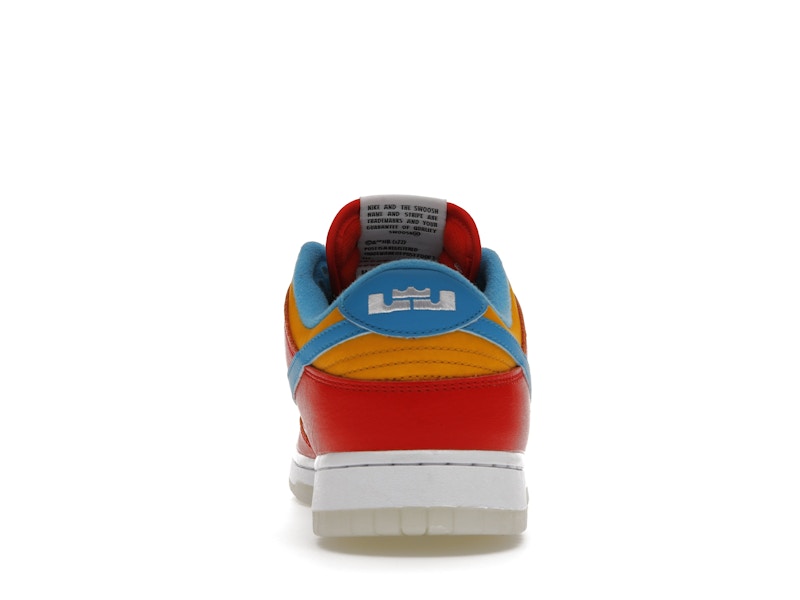Nike Dunk Low Qs Lebron James Fruity Pebbles - Habanero Red/Laser Blue/White - DH8009-600 - 28