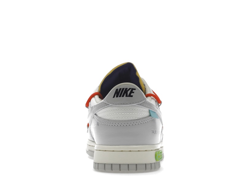 Nike Dunk Low Off White Lot 23 - Sail/Neutral Grey-Habanero Red - DM1602-126 - 28