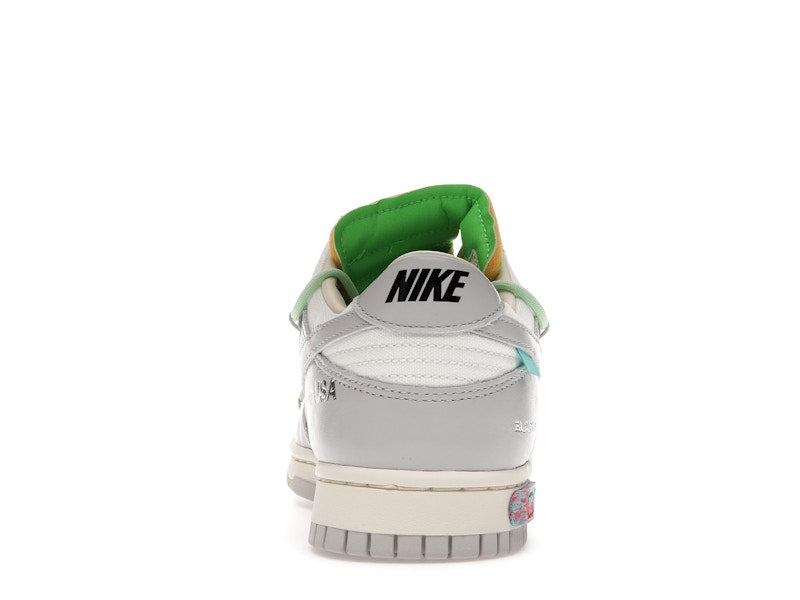 Nike Dunk Low Off White Lot 7 - Sail/Neutral Grey-Vapor Green - DM1602-108 - 28