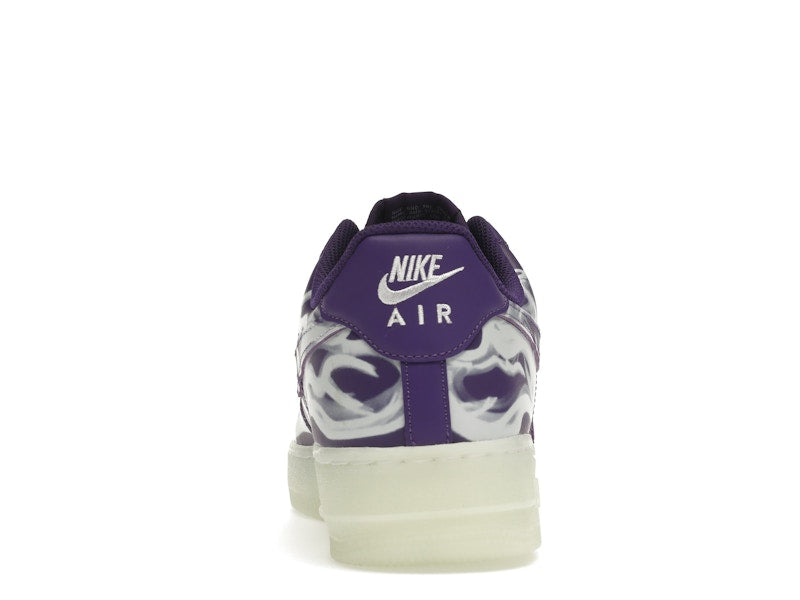 Nike Air Force 1 Low 07 Qs Purple Skeleton Halloween 2021 - Court Purple/Court Purple-White - CU8067-500 - 28