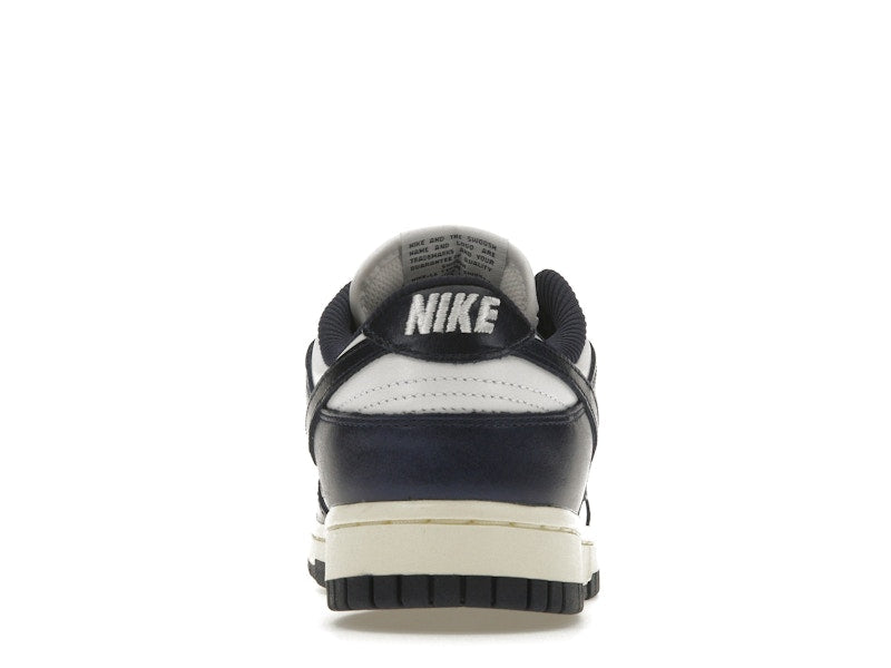 Nike Dunk Low Vintage Navy Womens - White/Midnight Navy-Coconut Milk - FN7197-100 - 28