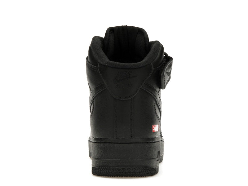 Nike Air Force 1 Mid Supreme Black, vista a 360 gradi 28 di 36