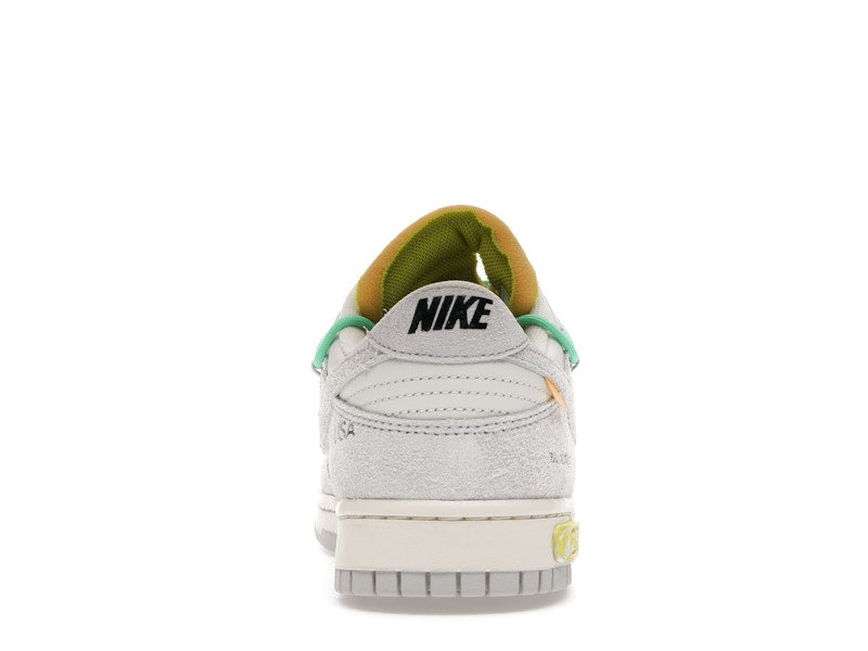 Nike Dunk Low Off White Lot 14 - Sail/Neutral Grey-Electro Green - DJ0950-106 - 28