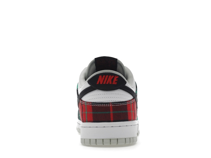 Nike Dunk Low Tartan Plaid - White/Black-White-University Red-Stadium Grey-Light Silver - DV0827-100 - 28