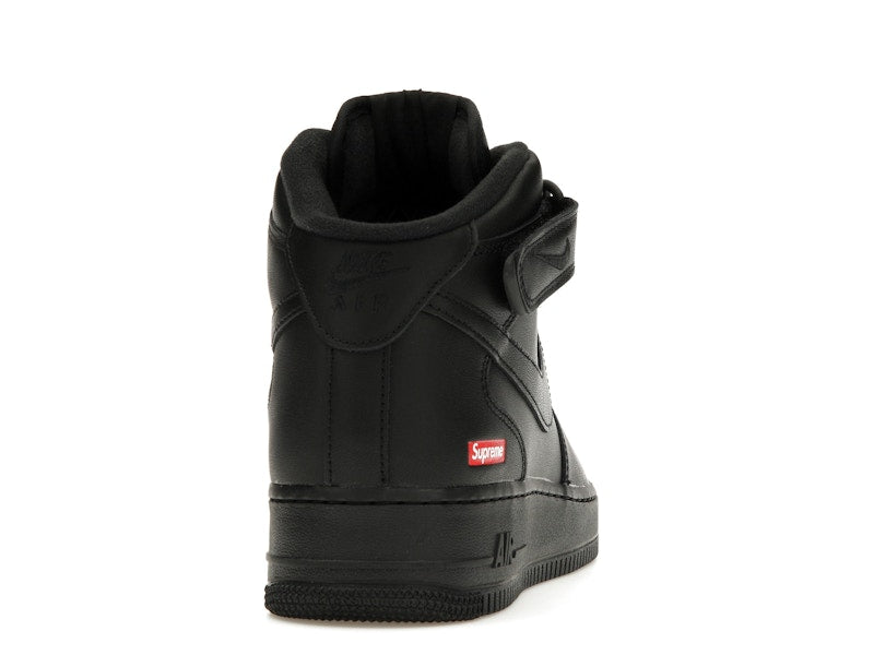 Nike Air Force 1 Mid Supreme Black, vista a 360 gradi 29 di 36