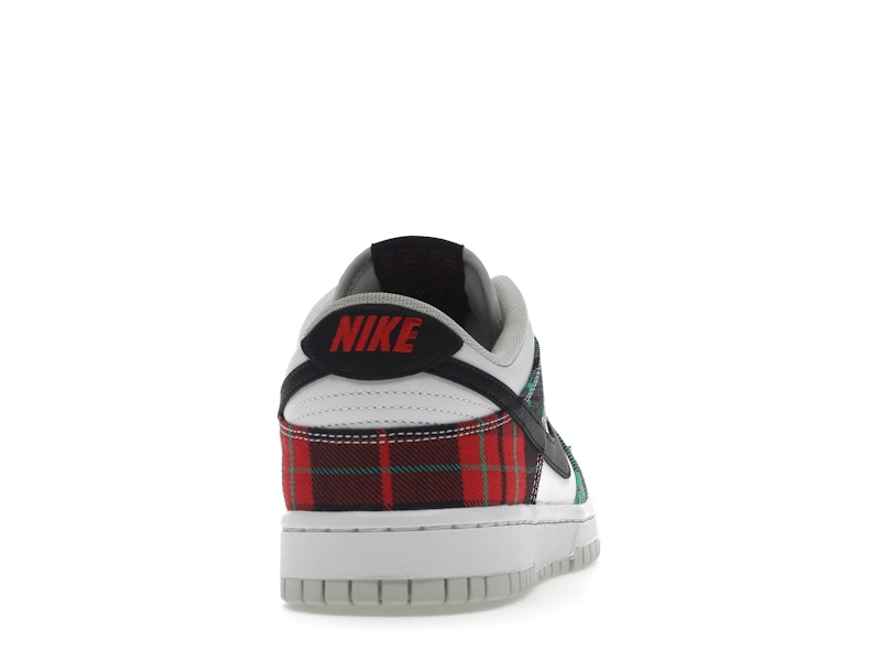 Nike Dunk Low Tartan Plaid - White/Black-White-University Red-Stadium Grey-Light Silver - DV0827-100 - 29