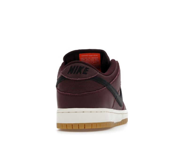 Nike Sb Dunk Low Pro Burgundy Crush - Burgundy Crush/Black/Mystic Dates/Sail/Gum Light Brown/Safety Orange - IO2304-600 - 29