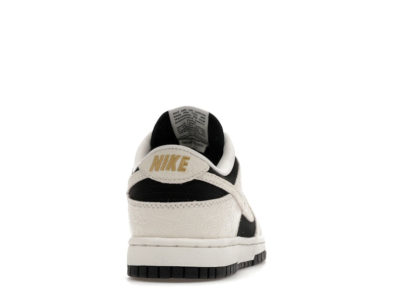 Nike Dunk Low Embossed Black Sail Womens - Black/Sail/Metallic Gold/Sail - IF3944-001 - 29