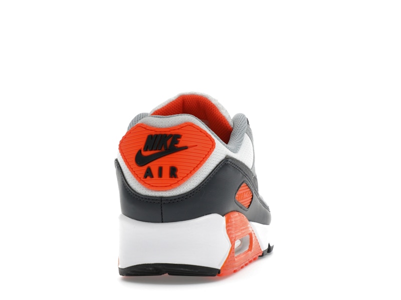 Nike Air Max 90 Summit White Safety Orange Dark Smoke Grey Smoke Grey - Summit White/Safety Orange/Dark Smoke Grey/Smoke Grey - DM0029-108 - 29