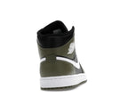 Air Jordan 1 Mid Black White Olive