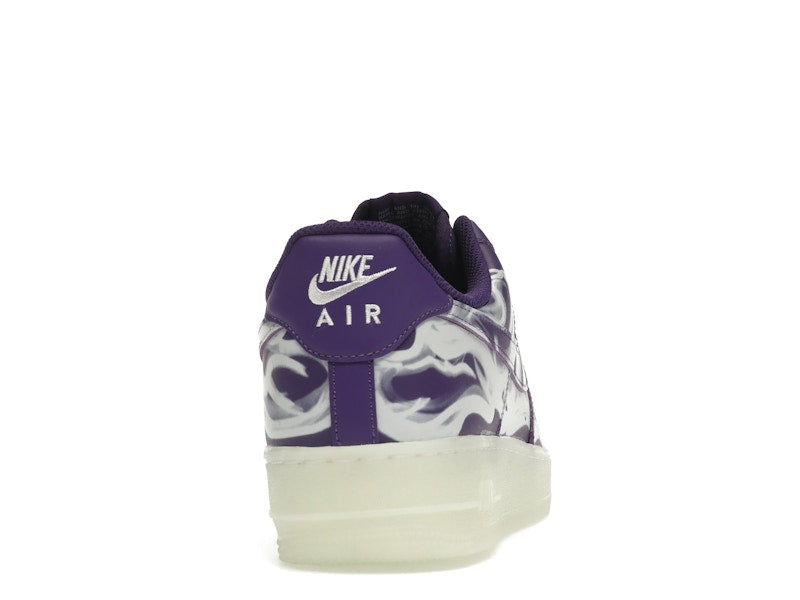 Nike Air Force 1 Low 07 Qs Purple Skeleton Halloween 2021 - Court Purple/Court Purple-White - CU8067-500 - 29