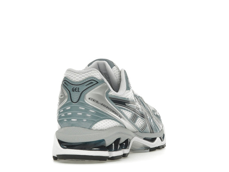 Asics Gel-Kayano 14 White Fjord Grey, vista a 360 gradi 30 di 36