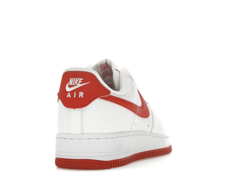 Nike Air Force 1 07 Dragon Red - White/White/Dragon Red - FJ4146-106 - 30