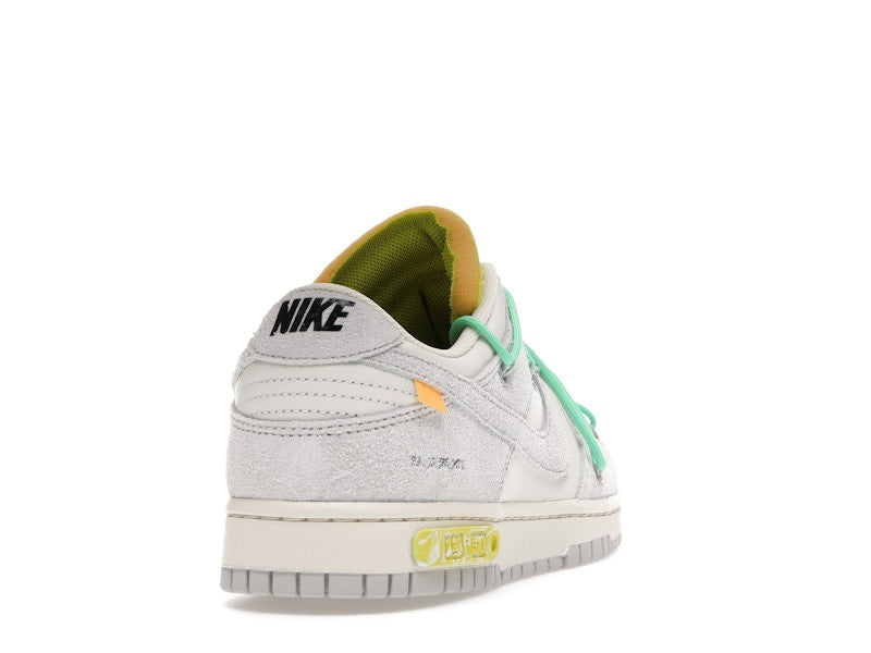 Nike Dunk Low Off White Lot 14 - Sail/Neutral Grey-Electro Green - DJ0950-106 - 30