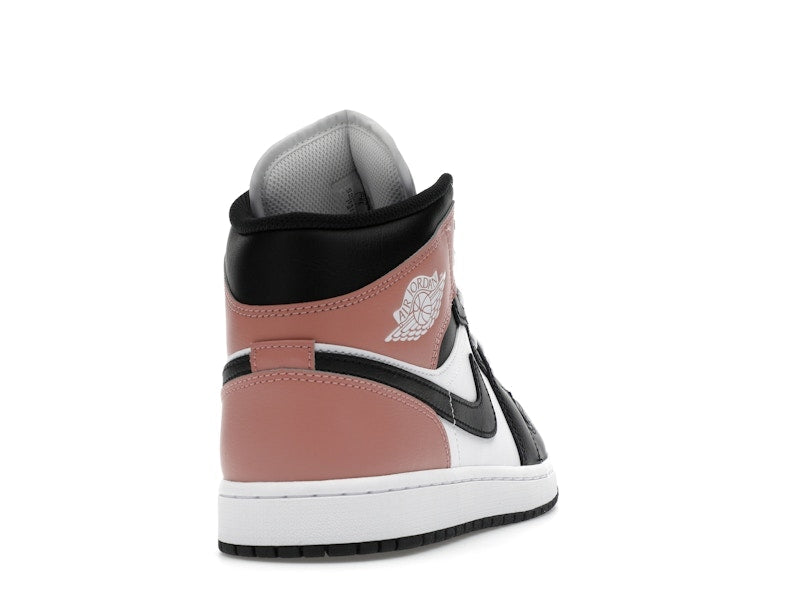 Air Jordan 1 Mid White Rust Pink Black