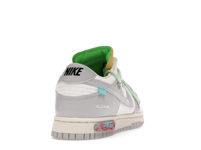 Nike Dunk Low Off White Lot 7 - Sail/Neutral Grey-Vapor Green - DM1602-108 - 30