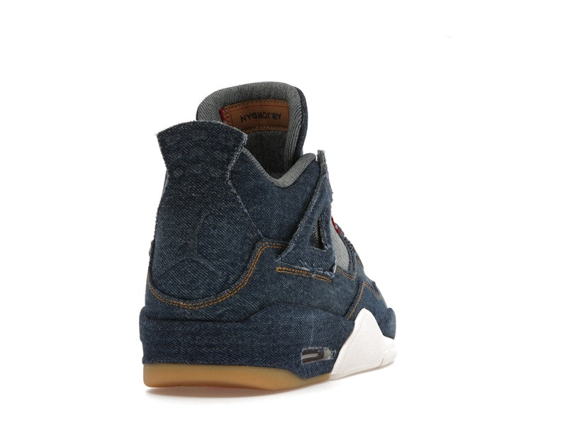 Air Jordan 4 Retro Levis Denim - Denim/Denim-Sail-Game Red - AO2571-401 - 30