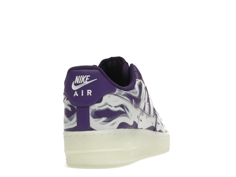 Nike Air Force 1 Low 07 Qs Purple Skeleton Halloween 2021 - Court Purple/Court Purple-White - CU8067-500 - 30