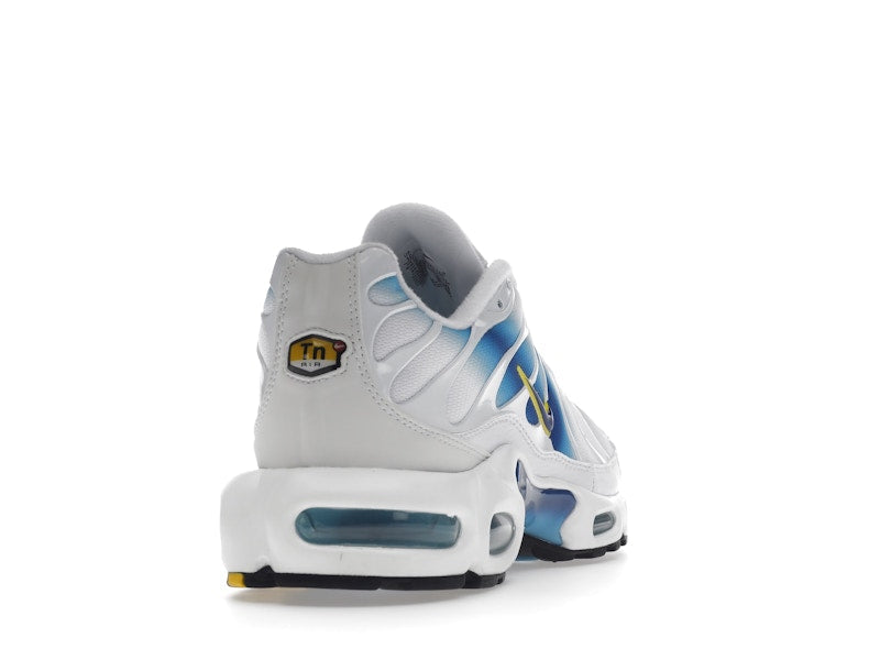 Nike Air Max Plus Spray Paint Swoosh White Blue - White/Blue/Yellow - DX8962-100 - 30