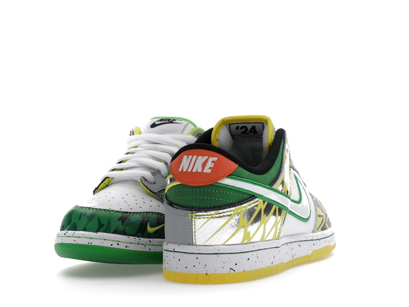 Nike Dunk Low What The Duck Away University Of Oregon Pe - White/Black/Metallic Silver/Apple Green - HV1454-100 - 30