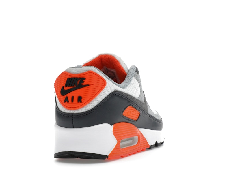 Nike Air Max 90 Summit White Safety Orange Dark Smoke Grey Smoke Grey - Summit White/Safety Orange/Dark Smoke Grey/Smoke Grey - DM0029-108 - 30