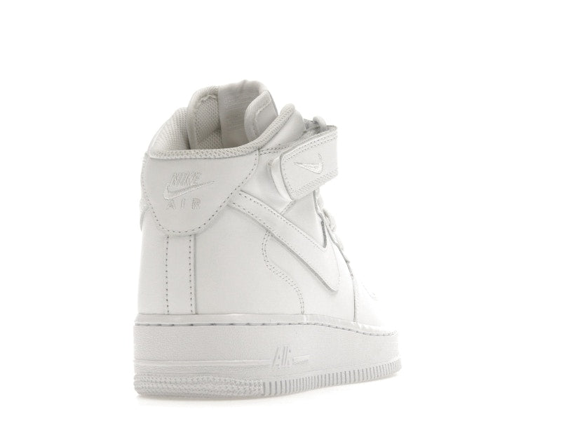 Nike Air Force 1 Mid Triple White (W) - White/White-White - DD9625-100/366731-100 - 30