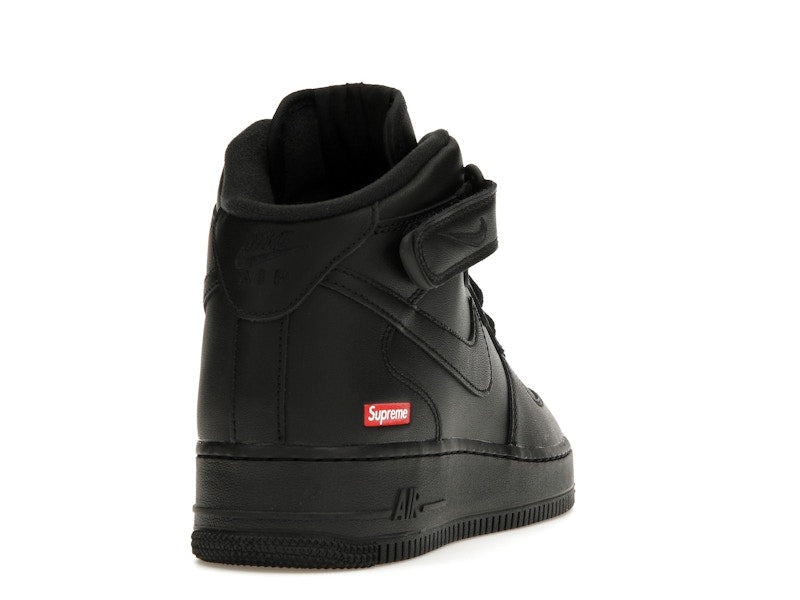 Nike Air Force 1 Mid Supreme Black, vista a 360 gradi 30 di 36