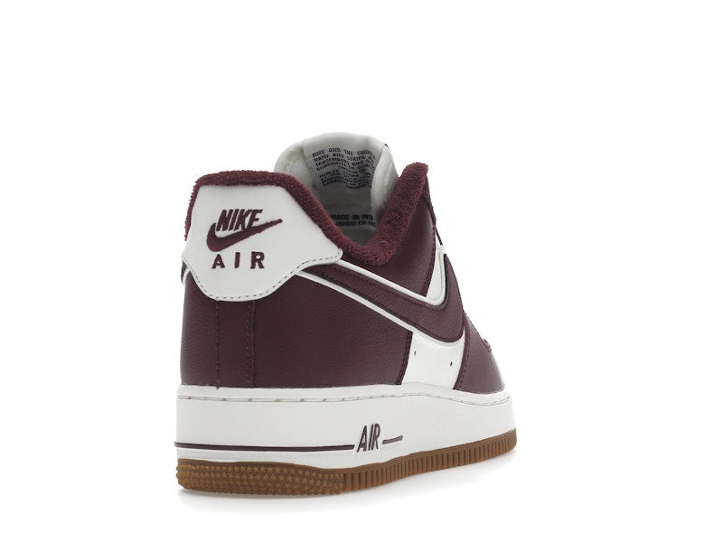 Nike Air Force 1 Low College Pack Night Maroon - Sail/Night Maroon-Gum Medium Brown - DQ7659-102 - 30