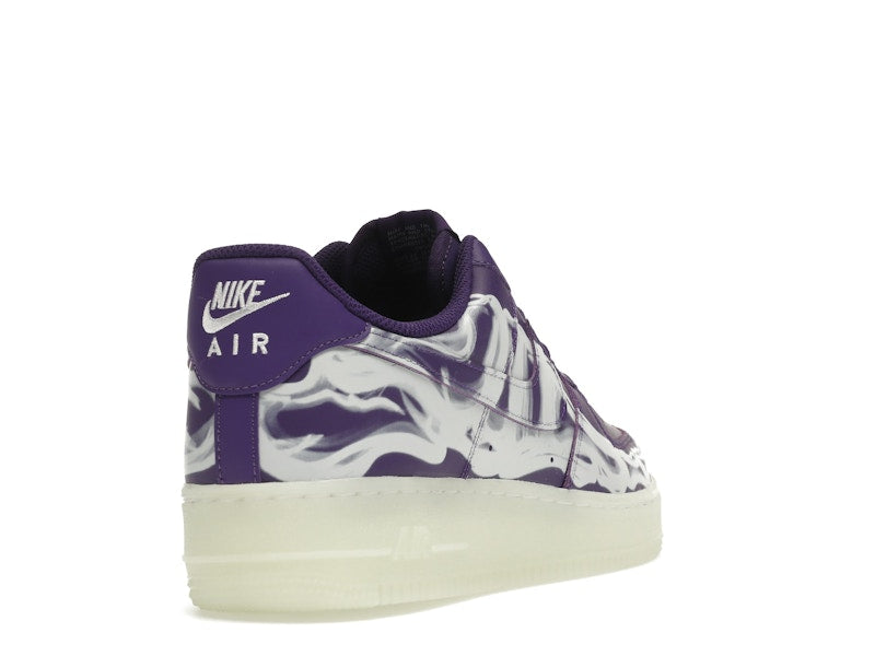 Nike Air Force 1 Low 07 Qs Purple Skeleton Halloween 2021 - Court Purple/Court Purple-White - CU8067-500 - 31