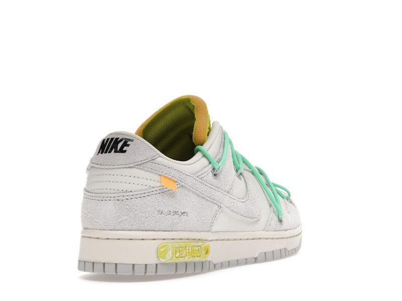 Nike Dunk Low Off White Lot 14 - Sail/Neutral Grey-Electro Green - DJ0950-106 - 31