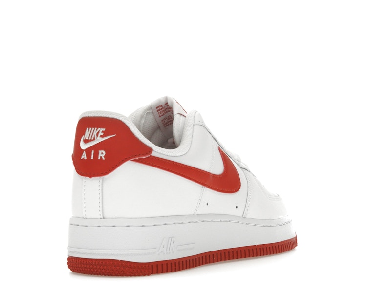 Nike Air Force 1 07 Dragon Red - White/White/Dragon Red - FJ4146-106 - 31