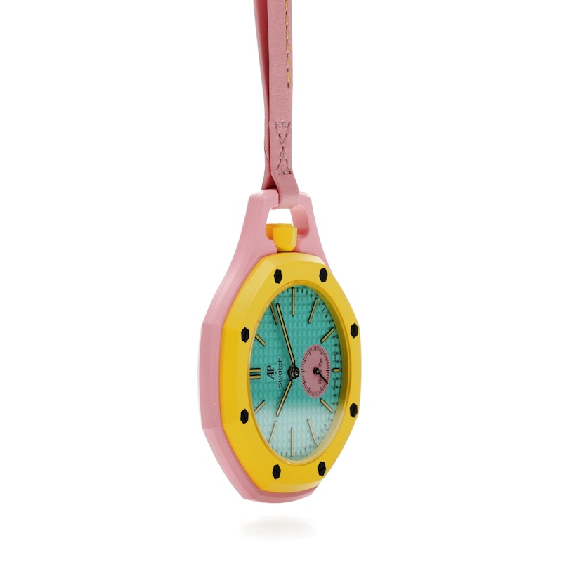 Swatch x Audemars Piguet AP Bioceramic Royal Pop Savonnette Otg Roz SSX03J100N, vista a 360 gradi 31 di 36