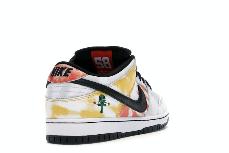 Nike SB Dunk Low Raygun Tie-Dye White - White/Black-Orange Flash - BQ6832-101 - 31