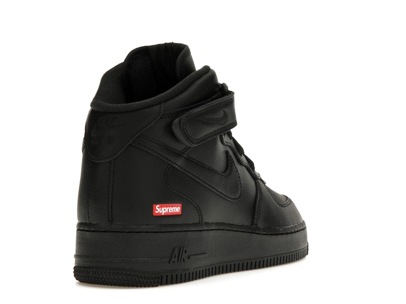 Nike Air Force 1 Mid Supreme Black, vista a 360 gradi 31 di 36
