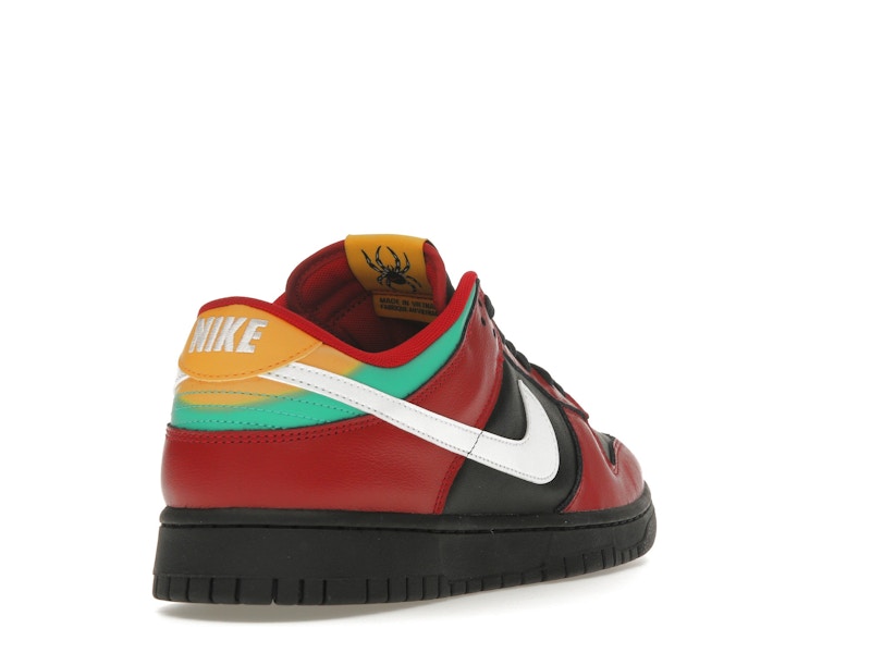 Nike Dunk Low Biker Tattoos - Black/White/Gym Red/University Gold/Atomic Teal - FZ3057-001 - 31