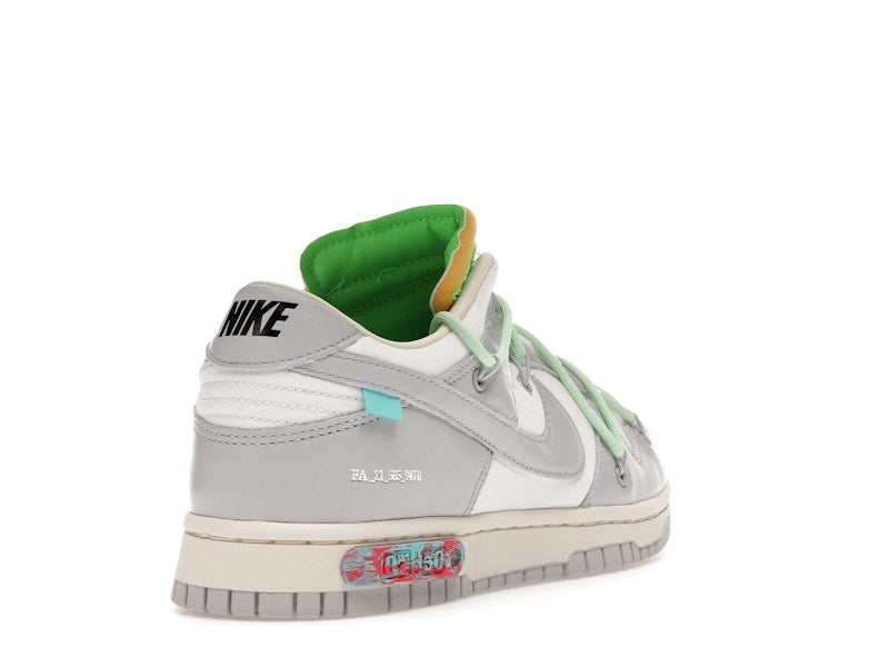 Nike Dunk Low Off White Lot 7 - Sail/Neutral Grey-Vapor Green - DM1602-108 - 31