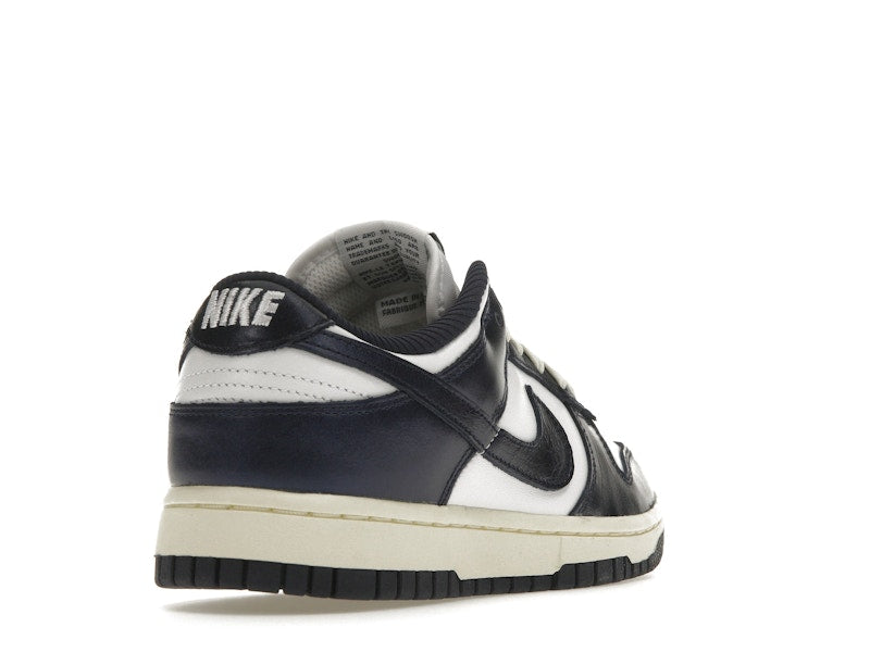 Nike Dunk Low Vintage Navy Womens - White/Midnight Navy-Coconut Milk - FN7197-100 - 31