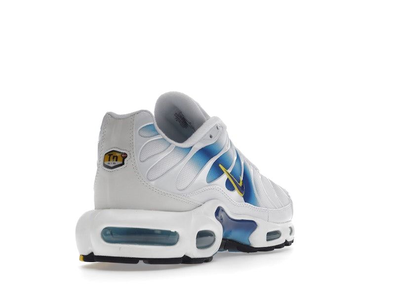 Nike Air Max Plus Spray Paint Swoosh White Blue - White/Blue/Yellow - DX8962-100 - 31