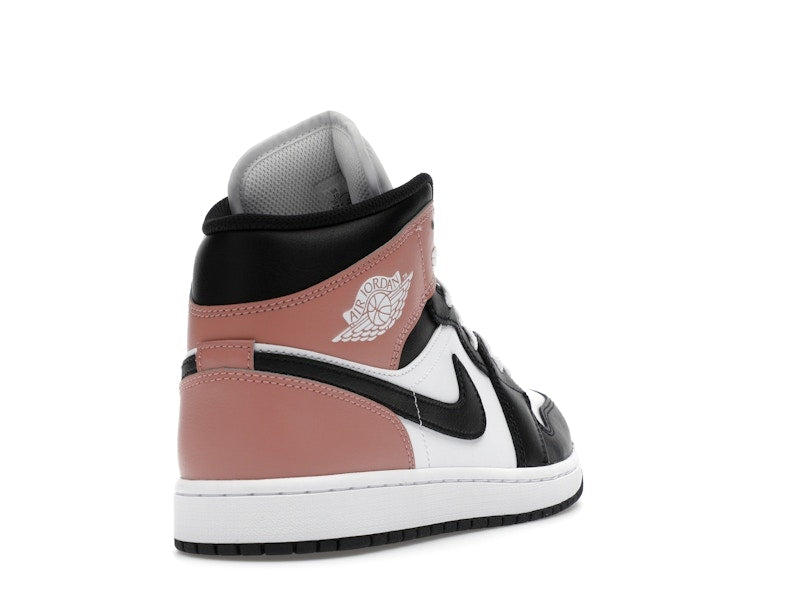 Air Jordan 1 Mid White Rust Pink Black