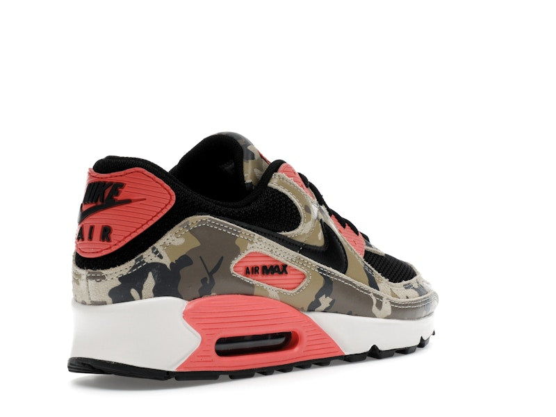 Nike Air Max 90 Premium Magic Ember Camo - Light Khaki/Black/Magic Ember/Mink Brown/Medium Ash/Parachute Beige - IF1721-200 - 32