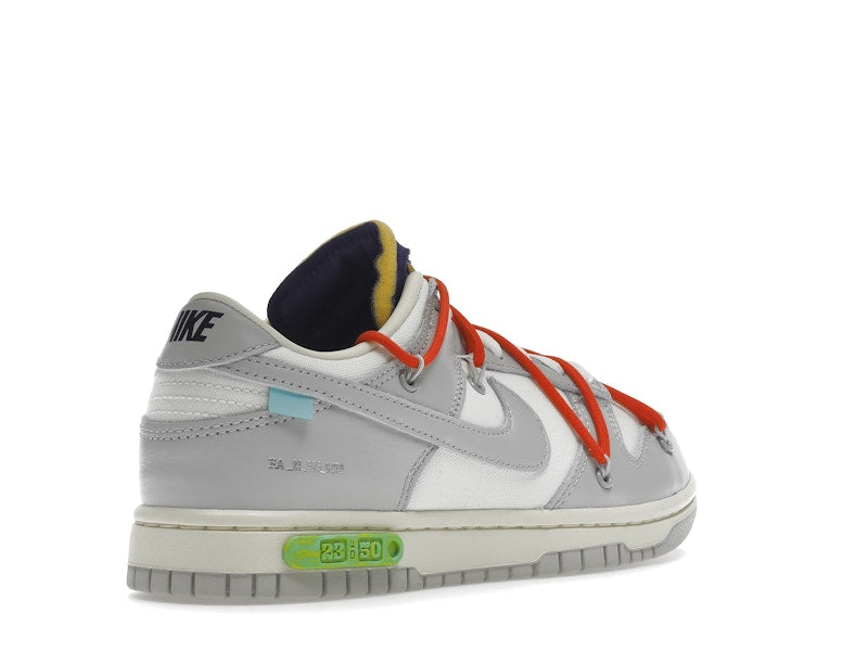 Nike Dunk Low Off White Lot 23 - Sail/Neutral Grey-Habanero Red - DM1602-126 - 32