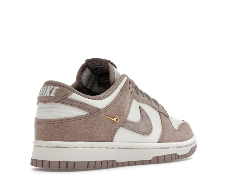 Nike Dunk Low Malt Gold Mini Swoosh Womens - Sail/Metallic Gold/White/Malt - IB4417-105 - 32