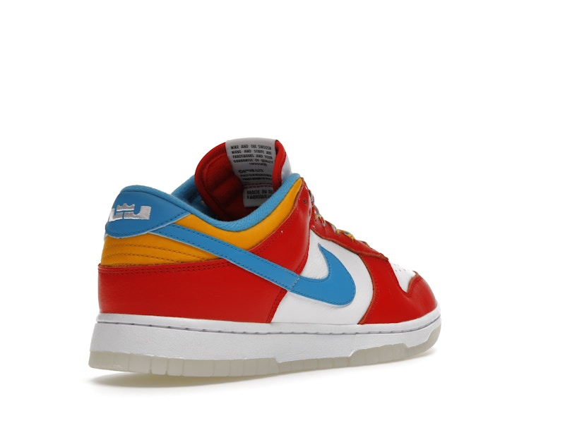 Nike Dunk Low Qs Lebron James Fruity Pebbles - Habanero Red/Laser Blue/White - DH8009-600 - 32