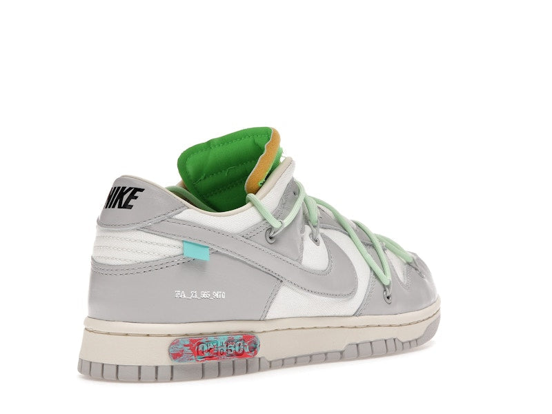 Nike Dunk Low Off White Lot 7 - Sail/Neutral Grey-Vapor Green - DM1602-108 - 32